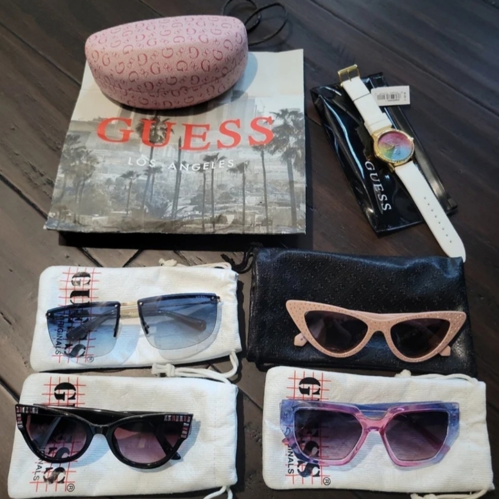 Guess sunglasses bundle snd Guess watch